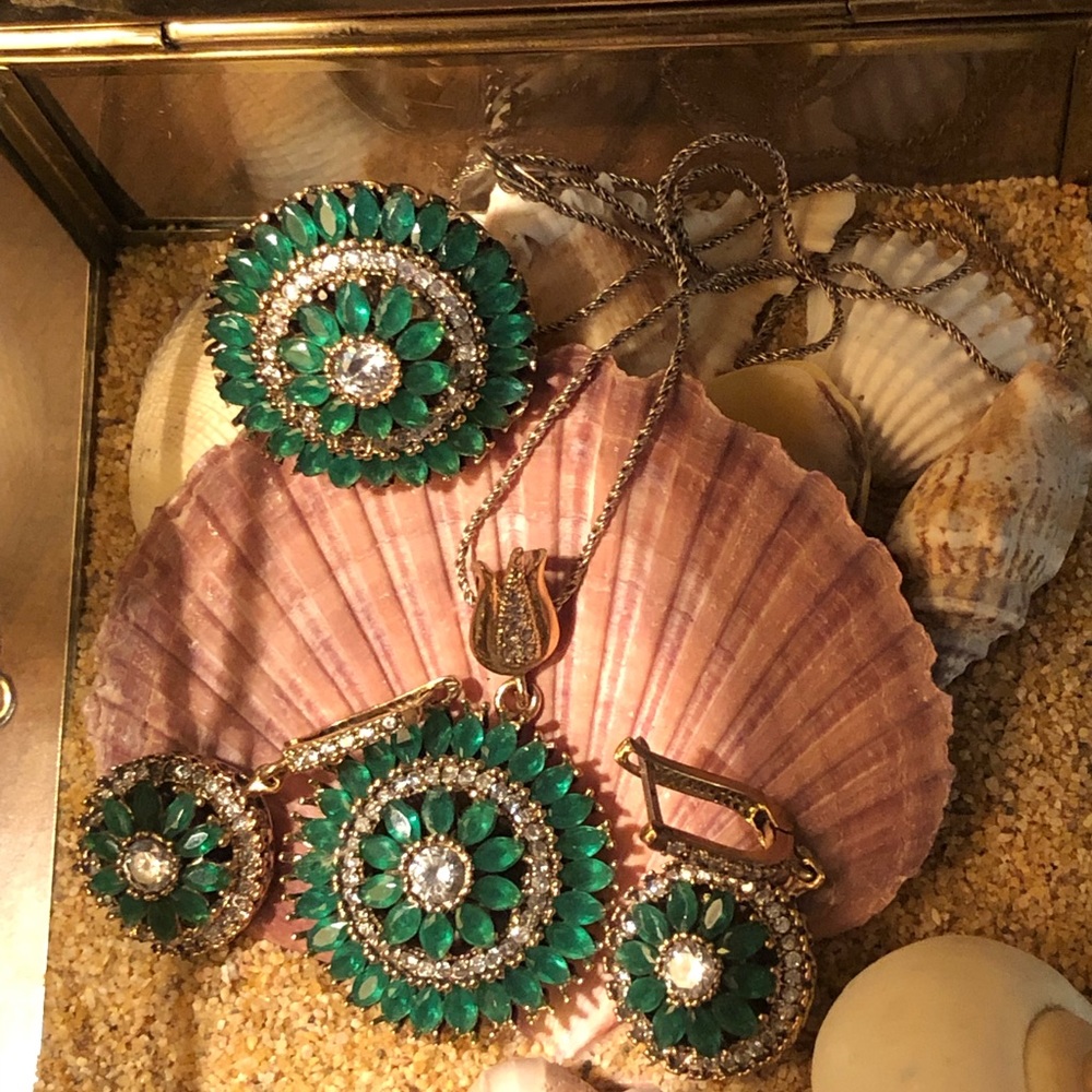 Antique style Haif Set Sultana Sterling silver 925